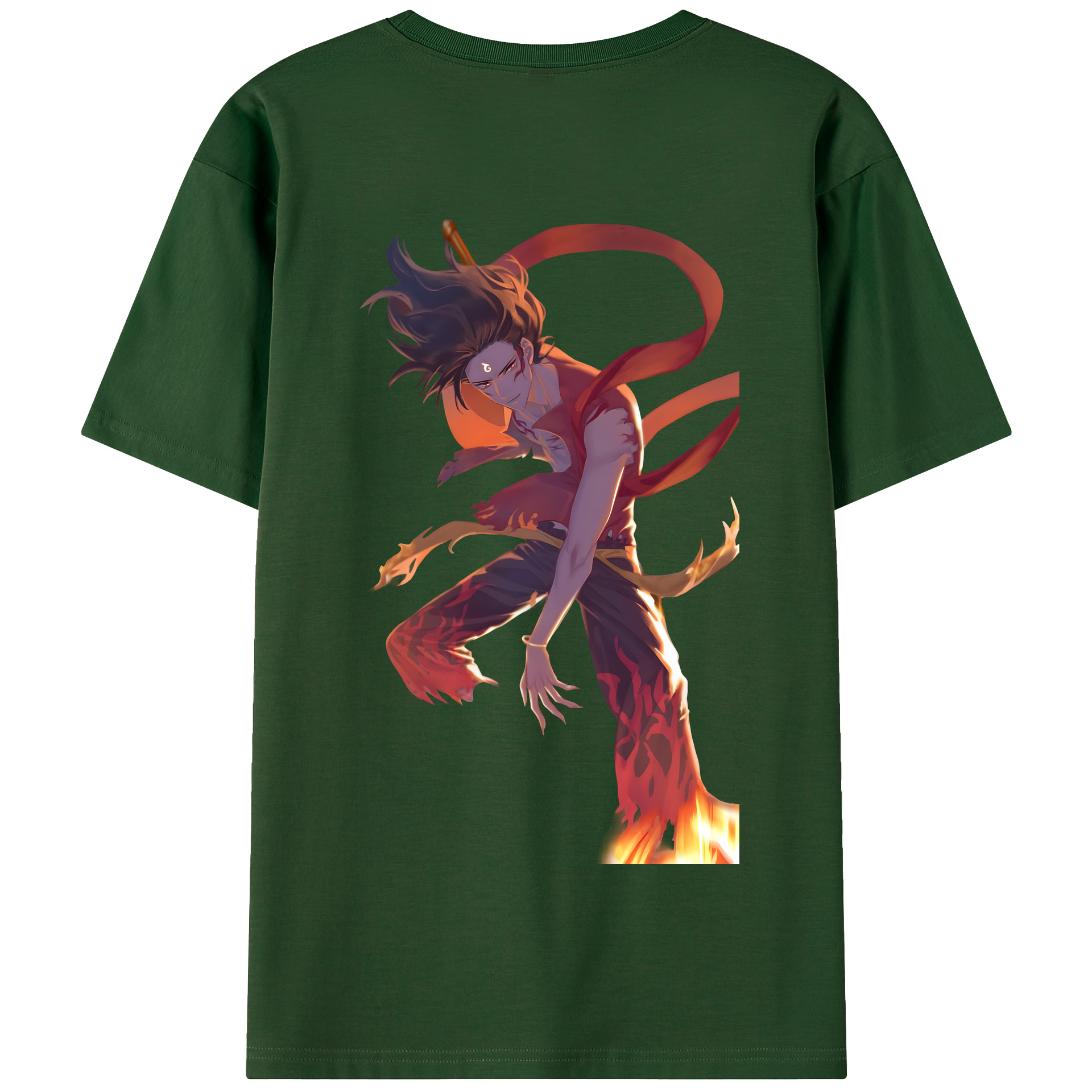 （画像用） Ne Zha 2 ナタ 魔童の大暴れ 綿100％半袖Tシャツ（背面プリント）